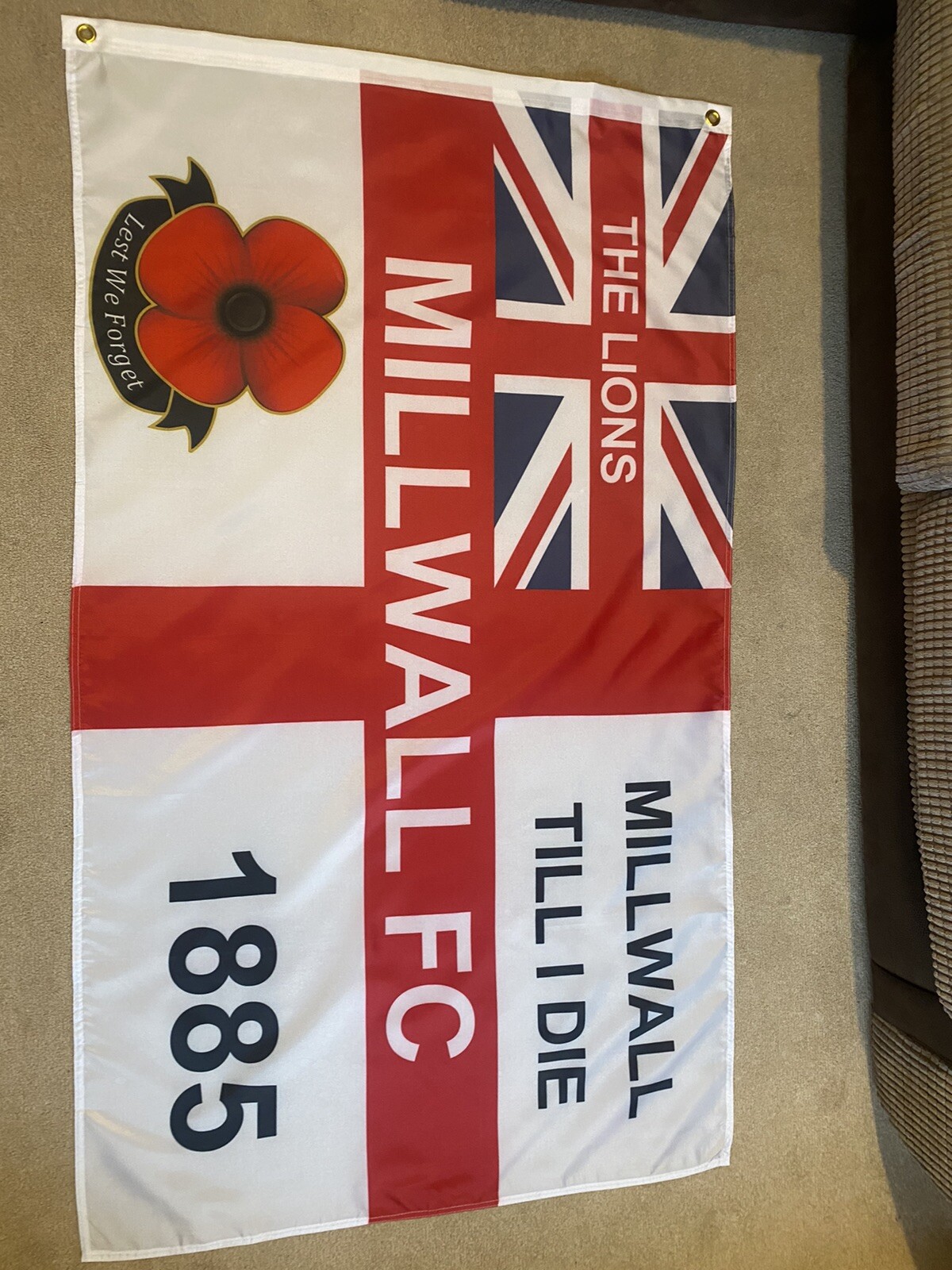 Millwall Fc Flag 5ft by 3ft Millwall Football Club Flag Large Brand