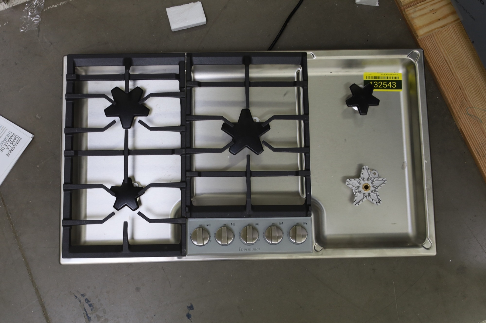Thermador SGSXP365TS 36" Stainless 5 Burner Natural Gas Cooktop NOB