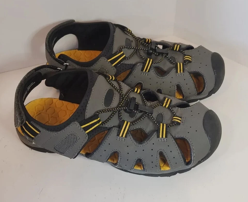 Sandalias de Senderismo Khombu Unisex Niños Talla 6 Dillon Zapatos para Agua Gris y Amarillo Foto 2 de 4