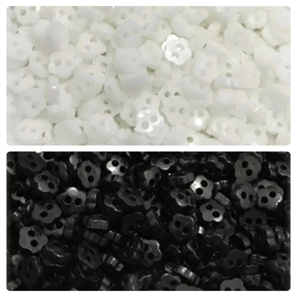 50 or 100 6mm Flower 2 Hole Buttons assorted doll 6mm flowers GROUP A - Image 4 of 4