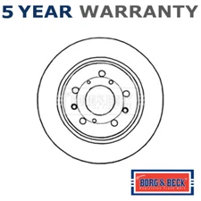 Borg & Beck Front 1x Brake Disc Fits Suzuki Swift 2005-2011 1.2 DDiS 1.6