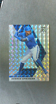 2021 Panini Mosaic Silver Mosaic Prizm #142 George Springer Blue