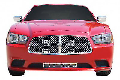 Fits 2011-2013 Dodge Charger Chrome ABS Bentley Mesh Replacement Grille Shell