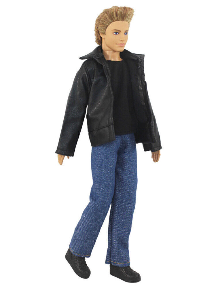 1/6 Boy Doll Clothes For Doll Wear Leather Coat Shirt Trouse