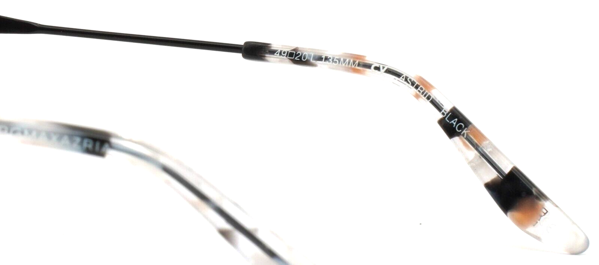 NWOT BCBGMaxAzria Astrid Black and Tortoise Round Metal-Acetate Eyeglass Frames BCBGMAXAZRIA Astrid Black EYEGLASSES FRAME 49-20-135mm B42mm  main image 2
