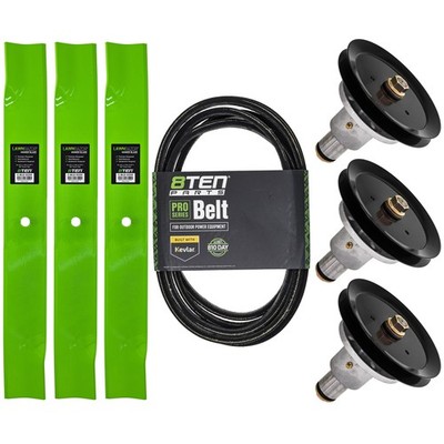 8TEN Blade Spindle Belt Kit for Exmark Lazer Z XP XS LC AC 103-8323 72-Inch Deck