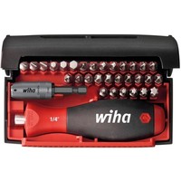 "Wiha 34686, Bit Set Collector Standard, 25Mm, 32-Piece (1/4\", W/ Plug-In Handle)"