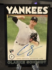 2021 Clarke Schmidt Topps 1986 Baseball Black /199 Auto #86B-CS Yankees