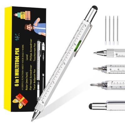 Pen Gifts for Men, Cool Gadgets 6 in 1 Multitool Pen, Stocking Stuffers for M...