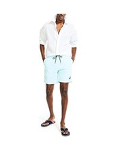Nautica Quick Dry Swim Trunks Men's XL Reel Aqua 8" Inseam Drawstring FTS736