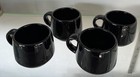 Frankoma Set Of 4 Black Onyx Short Mugs.  New.  Mint Condition. — photo 1