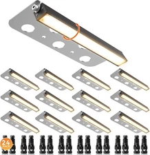 12 Pack 7inch LED Hardscape Lights 5W 12V LED Retaining Wall Step Lights 2700K