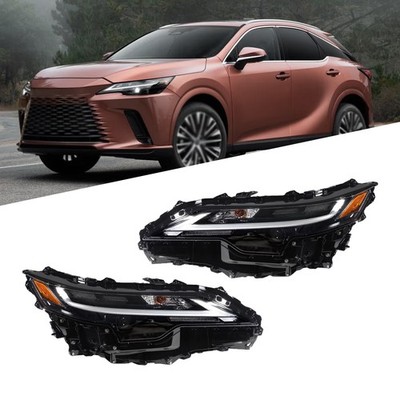 Pair Headlights LED w/o AFS For 23-25 Lexus RX350 RX350 RX450h+ RX500 Right+Left
