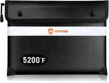 Upgraded 5200°F Fireproof Document Bag - Heat Insulated, Fireproof Bag with Zipp