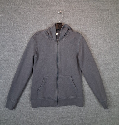 Pact Womens Jacket M Gray Full Zip Hoodie Sweatshirt Organic Cotton Casual Light