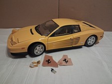 Pocher Ferrari Testarossa 1/8 Scale Diecast Yellow Coupe RARE COLOR! READ!