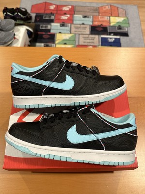 Side 7Y - Nike Dunk Low SE GS Barbershop Blue Black DN3351-001 Sneaker Shoes