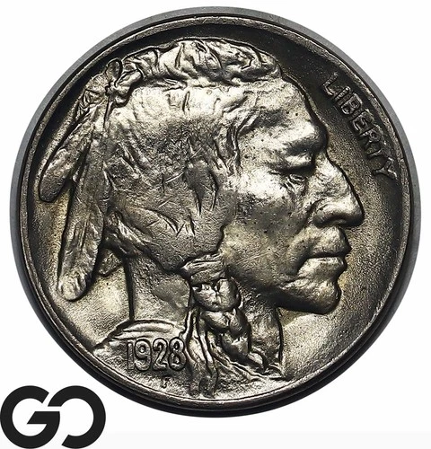 1928 Buffalo Nickel Lustrous Choice BU++