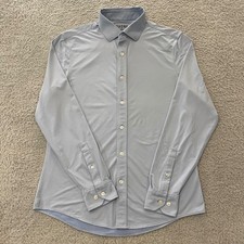 Rhone Fine Italian Fabric Commuter Shirt Mens Medium Blue Slim Fit 102094