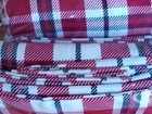 NOBLE EXCELLENCE Full Size 4 Pc. Sheet Set, Fine Portuguese Flannel, Red Plaid — photo 4