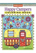 Happy Campers Colouring Book Campervan Camping Caravan Travel