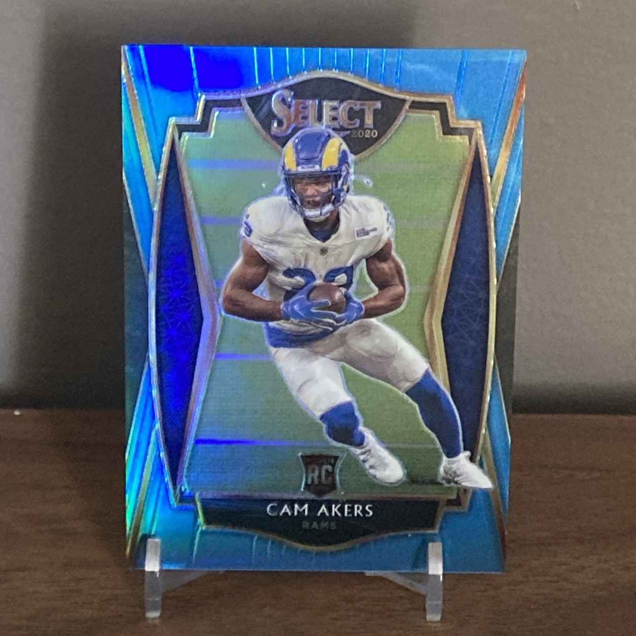 Cam Akers 2020 Panini Select #155 Light Blue Prizm #/99