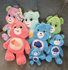 Care Bears Plush Bear Stuffed Animals Lot of 7 Multicolor Cheer Grumpy Good Luck