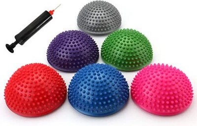 Fasmov 6 Stück Halbrund Yoga-Bäll Sport Balance Pods Mini Therapie Balance-Ball