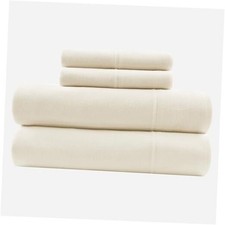 Sheet Set Cotton Jersey Knit Blend, Soft  Breathable Sheets All Queen Cream