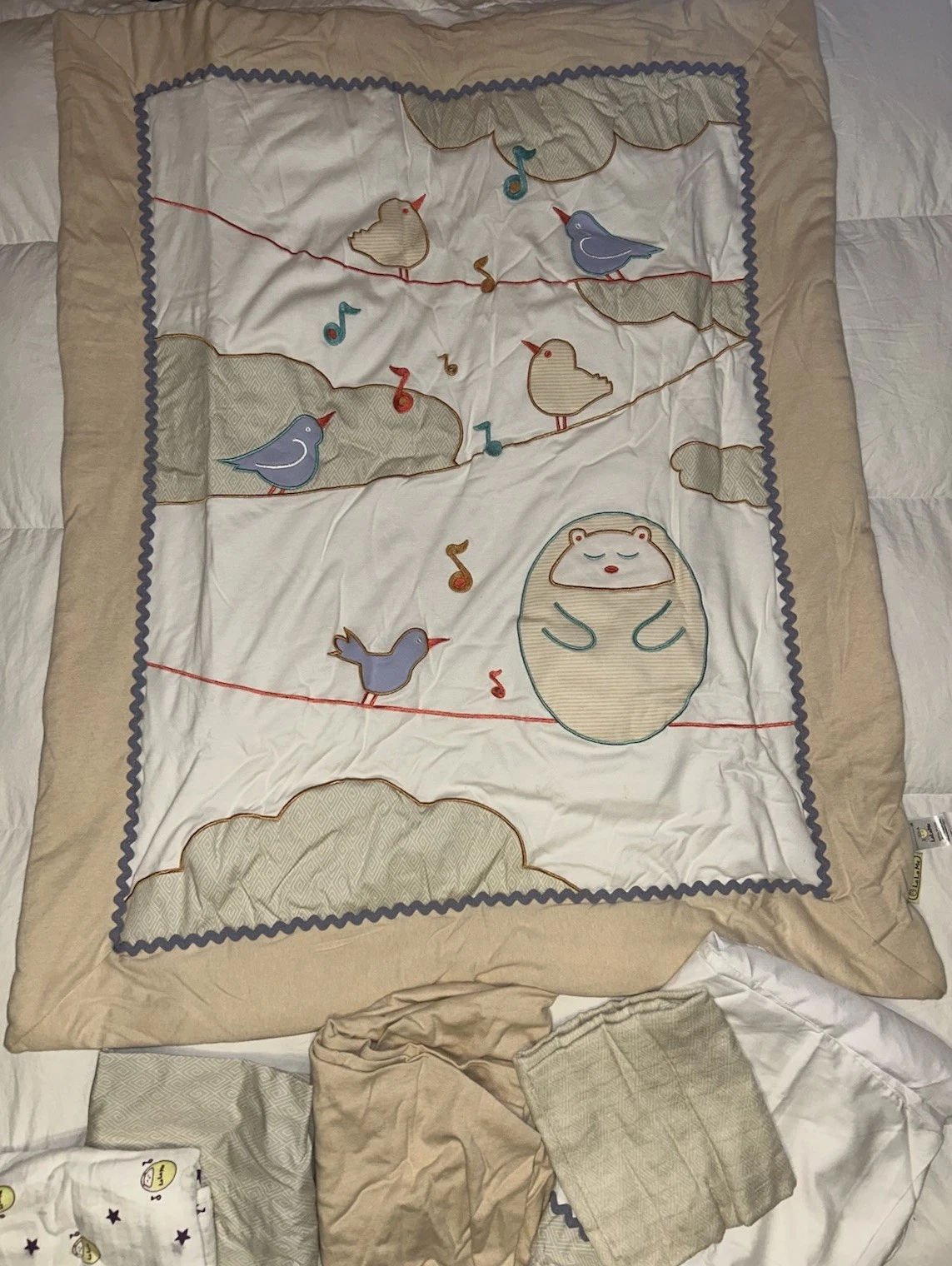 Lala Me 6 Piece Crib Bedding Set Comforter 100% Organic Cotton Birds
Opens in a new window or tab