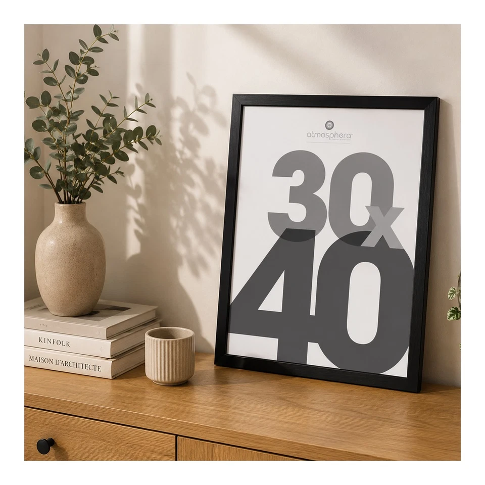 Cadre Photo "Classique" 30x40cm Noir - Photo 2/2