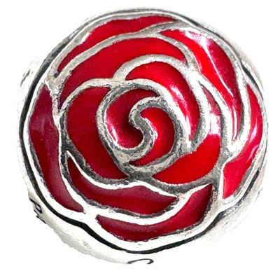 PANDORA Disney BELLE ENCHANTED ROSE Red BEAUTY & THE BEAST Charm