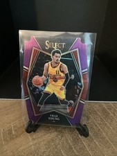2021-22 Panini Select #131 Trae Young Purple Prizms Die Cut #/99 Atlanta Hawks