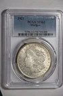 1921 Morgan Silver Dollar $1 Coin, PCGS MS62