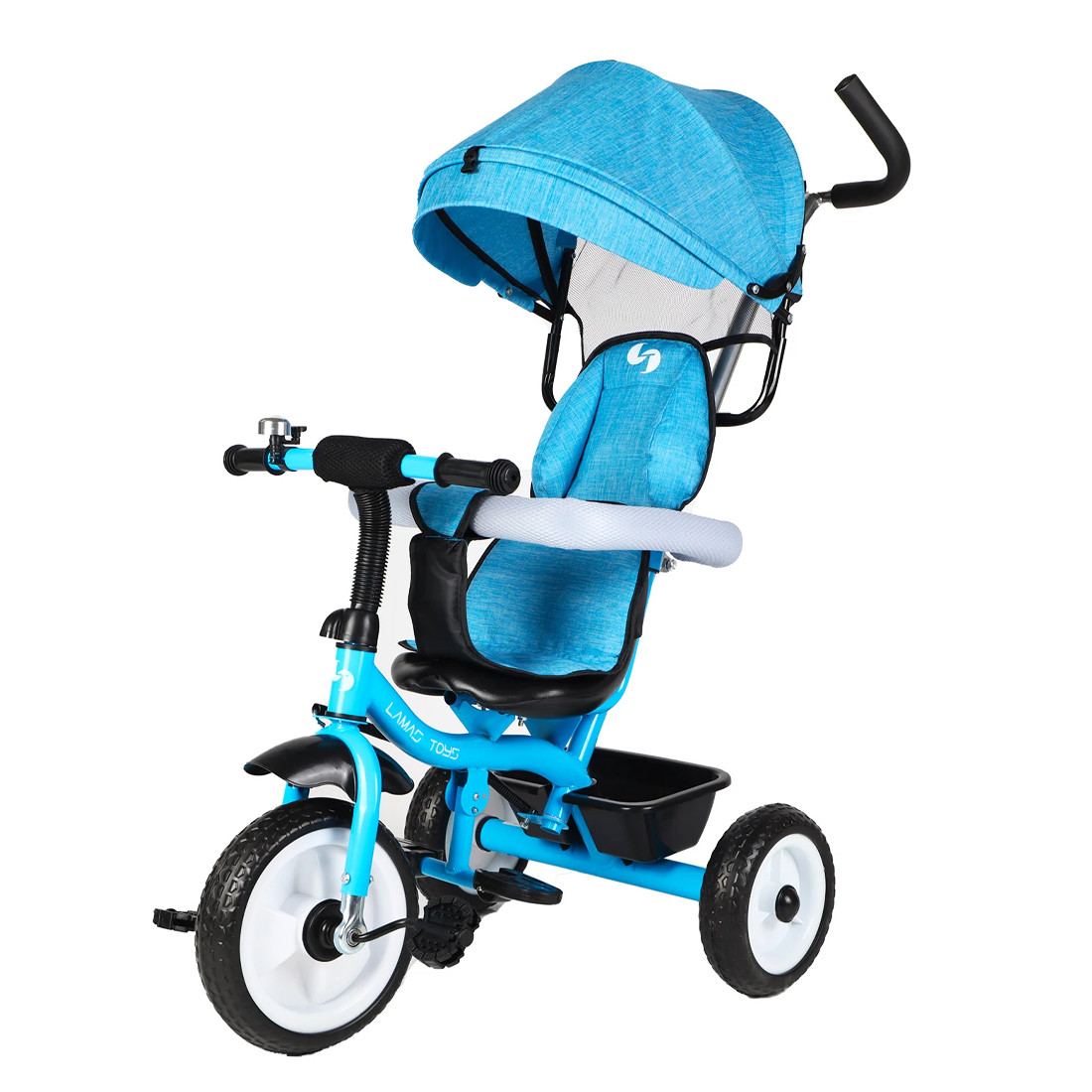 Triciclo FUNNY LT982 Passeggino per Bambini Carrozzina con Tettuccio Parasole foto 3