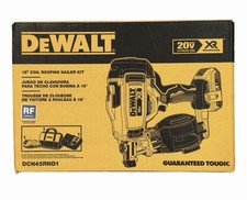 DeWalt DCN45RND1 20V MAX XR Cordless 15° Coil Roofing Nailer w/Battery & Charger