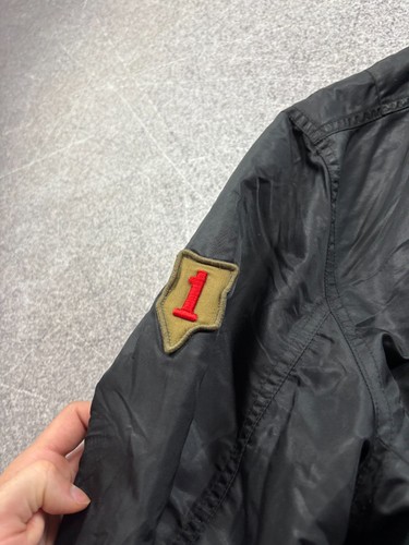 RARE VINTAGE MA-1 SCHOTT ALPHA INDUSTRIES STYLE BOMBER FUR JACKET 90S ARMY - Picture 5 of 9