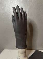 Vintage Aris ANTON Lined Leather Gloves Women's GRAY Size 8