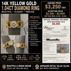 Stunning 14k Yellow Gold 1.04 Carat Diamond Ring — photo 1