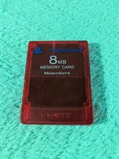 Sony PlayStation 2 PS2 8MB Memory Card   Red OEM   Not Tested