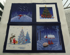 Schöner Stoff  4x Panel WEIHNACHTEN Baumwolle ca. 29cm x 30cm Basteln DIY