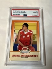Giannis Antetokounmpo 2013-14 Fleer Retro Rookie Card #47 PSA 10 RC . rookie card picture