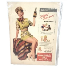 Royal Crown RC Cola Soda Advertisement Pop Beverage Vintage WWII Magazine 1943