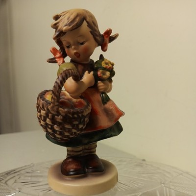 M.J. Hummel Goebel Autumn Harvest 355 W Germany 5'' TMK 5 Girl Basket Flowers