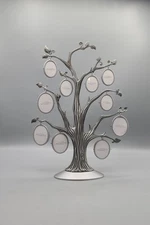 Things Remembered Pewter Family Tree Picture Frame 10 Doubled Sided Frames