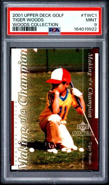 TIGER WOODS - PSA 9 - 2001 Upper Deck Golf - Tiger Woods Collection #TWC1