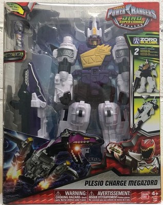 Power Rangers Dino SuperCharge Plesio Charge Megazord Zord Builder 2 Mode Opened