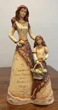Copper Mother Daughter Figurine Elements 84009 Garden Of Love Blooms Heart 2008