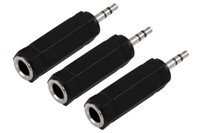 3 X KopfhöRer-Adapter Aux Klinke 6,35 Auf 3,5 Mm Stereo