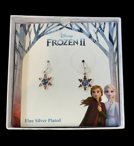 Disney’s  Frozen 2 Snowflake Silver Plated pierced Earrings - New in Box